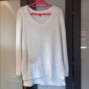 Gray knit sweater in size large